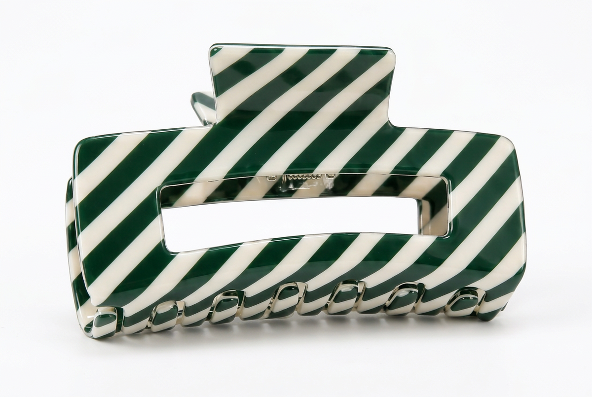 Merry Little Stripe Claw Clip